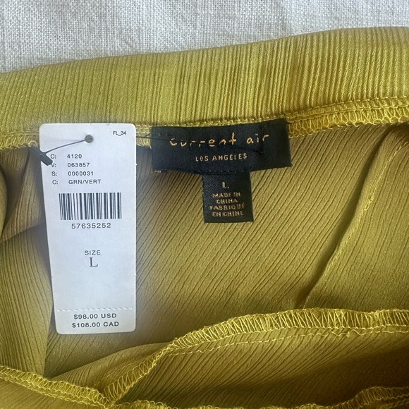 NWT Anthropologie Current Air Brienne Ruched Satin Skirt Size Large - Picture 6 of 8